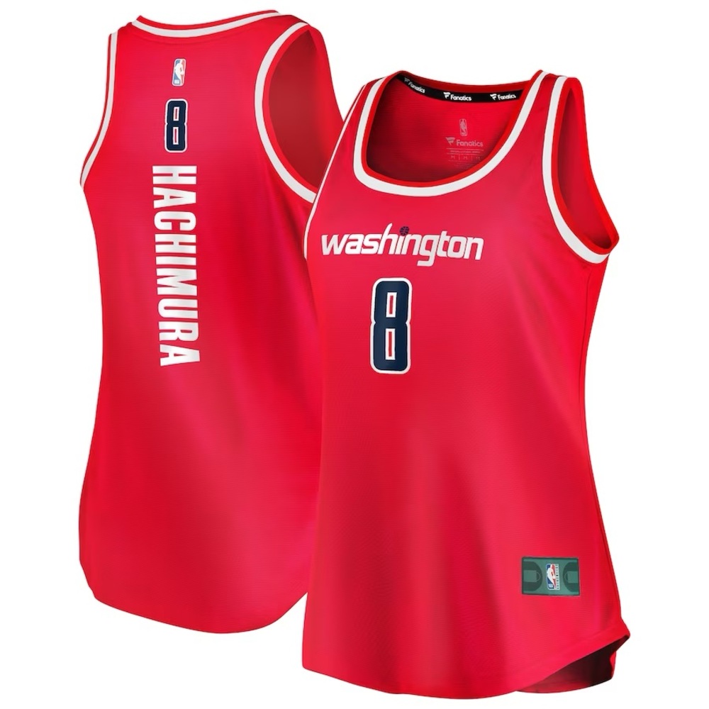 Rui Hachimura Washington wizards fanatics branded women’s team tank jersey large